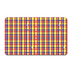 Yellow Blue Red Lines Color Pattern Magnet (rectangular) by Simbadda