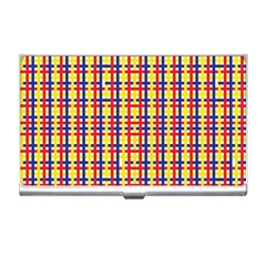 Yellow Blue Red Lines Color Pattern Business Card Holders