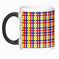 Yellow Blue Red Lines Color Pattern Morph Mugs