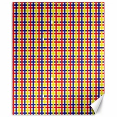 Yellow Blue Red Lines Color Pattern Canvas 16  X 20  