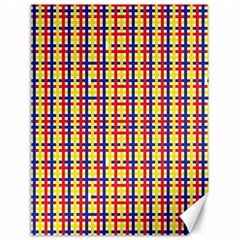 Yellow Blue Red Lines Color Pattern Canvas 18  X 24   by Simbadda