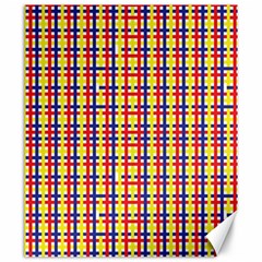 Yellow Blue Red Lines Color Pattern Canvas 20  X 24  