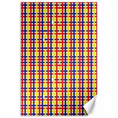 Yellow Blue Red Lines Color Pattern Canvas 24  X 36 