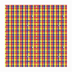 Yellow Blue Red Lines Color Pattern Medium Glasses Cloth by Simbadda