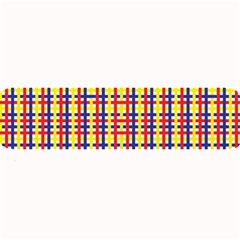 Yellow Blue Red Lines Color Pattern Large Bar Mats