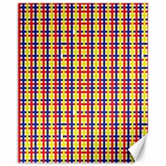 Yellow Blue Red Lines Color Pattern Canvas 11  X 14   by Simbadda