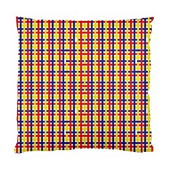 Yellow Blue Red Lines Color Pattern Standard Cushion Case (two Sides) by Simbadda