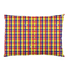 Yellow Blue Red Lines Color Pattern Pillow Case