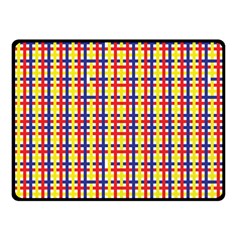 Yellow Blue Red Lines Color Pattern Fleece Blanket (small)