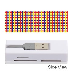 Yellow Blue Red Lines Color Pattern Memory Card Reader (stick) 