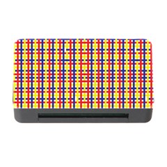 Yellow Blue Red Lines Color Pattern Memory Card Reader With Cf