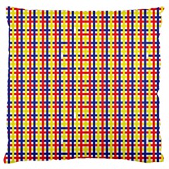 Yellow Blue Red Lines Color Pattern Large Cushion Case (one Side)