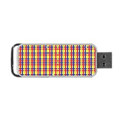 Yellow Blue Red Lines Color Pattern Portable Usb Flash (two Sides)