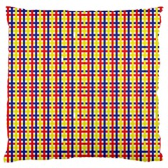 Yellow Blue Red Lines Color Pattern Standard Flano Cushion Case (one Side) by Simbadda