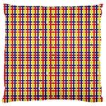 Yellow Blue Red Lines Color Pattern Large Flano Cushion Case (Two Sides) Front