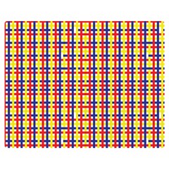 Yellow Blue Red Lines Color Pattern Double Sided Flano Blanket (medium) 