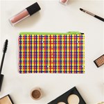 Yellow Blue Red Lines Color Pattern Cosmetic Bag (XS) Back