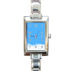 Blue Sky Clouds Day Rectangle Italian Charm Watch