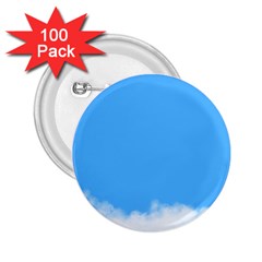 Blue Sky Clouds Day 2 25  Buttons (100 Pack)  by Simbadda