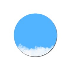 Blue Sky Clouds Day Magnet 3  (round)