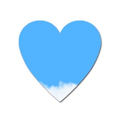 Blue Sky Clouds Day Heart Magnet