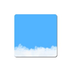 Blue Sky Clouds Day Square Magnet