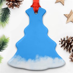 Blue Sky Clouds Day Ornament (christmas Tree) 