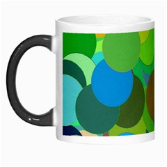 Green Aqua Teal Abstract Circles Morph Mugs by Simbadda