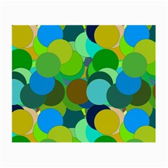 Green Aqua Teal Abstract Circles Small Glasses Cloth