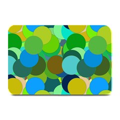 Green Aqua Teal Abstract Circles Plate Mats by Simbadda