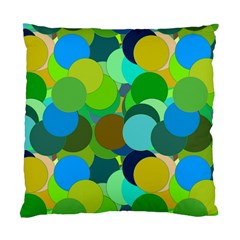 Green Aqua Teal Abstract Circles Standard Cushion Case (one Side)