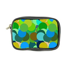 Green Aqua Teal Abstract Circles Coin Purse by Simbadda