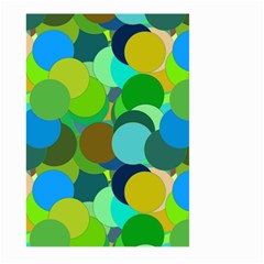 Green Aqua Teal Abstract Circles Large Garden Flag (two Sides)