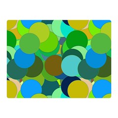 Green Aqua Teal Abstract Circles Double Sided Flano Blanket (mini)  by Simbadda