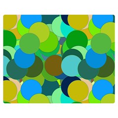 Green Aqua Teal Abstract Circles Double Sided Flano Blanket (medium) 