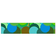 Green Aqua Teal Abstract Circles Flano Scarf (small)