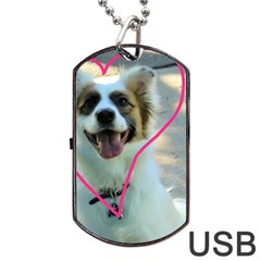 I Love You Dog Tag Usb Flash (one Side) by CreatedByMeVictoriaB