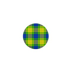 Spring Plaid Yellow 1  Mini Magnets by Simbadda