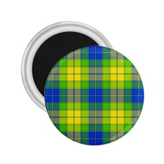 Spring Plaid Yellow 2 25  Magnets by Simbadda