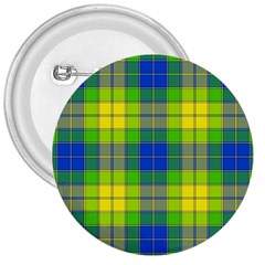 Spring Plaid Yellow 3  Buttons by Simbadda