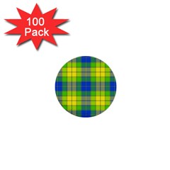 Spring Plaid Yellow 1  Mini Buttons (100 Pack) 