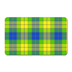 Spring Plaid Yellow Magnet (rectangular) by Simbadda