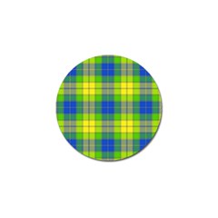 Spring Plaid Yellow Golf Ball Marker (10 Pack) by Simbadda