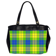 Spring Plaid Yellow Office Handbags (2 Sides)  by Simbadda