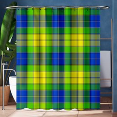 Spring Plaid Yellow Shower Curtain 60  X 72  (medium)  by Simbadda