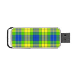 Spring Plaid Yellow Portable Usb Flash (one Side)