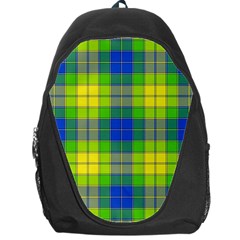 Spring Plaid Yellow Backpack Bag by Simbadda