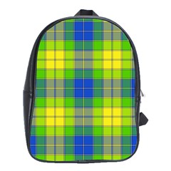 Spring Plaid Yellow School Bags (xl)  by Simbadda