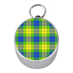 Spring Plaid Yellow Mini Silver Compasses