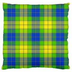 Spring Plaid Yellow Standard Flano Cushion Case (one Side)